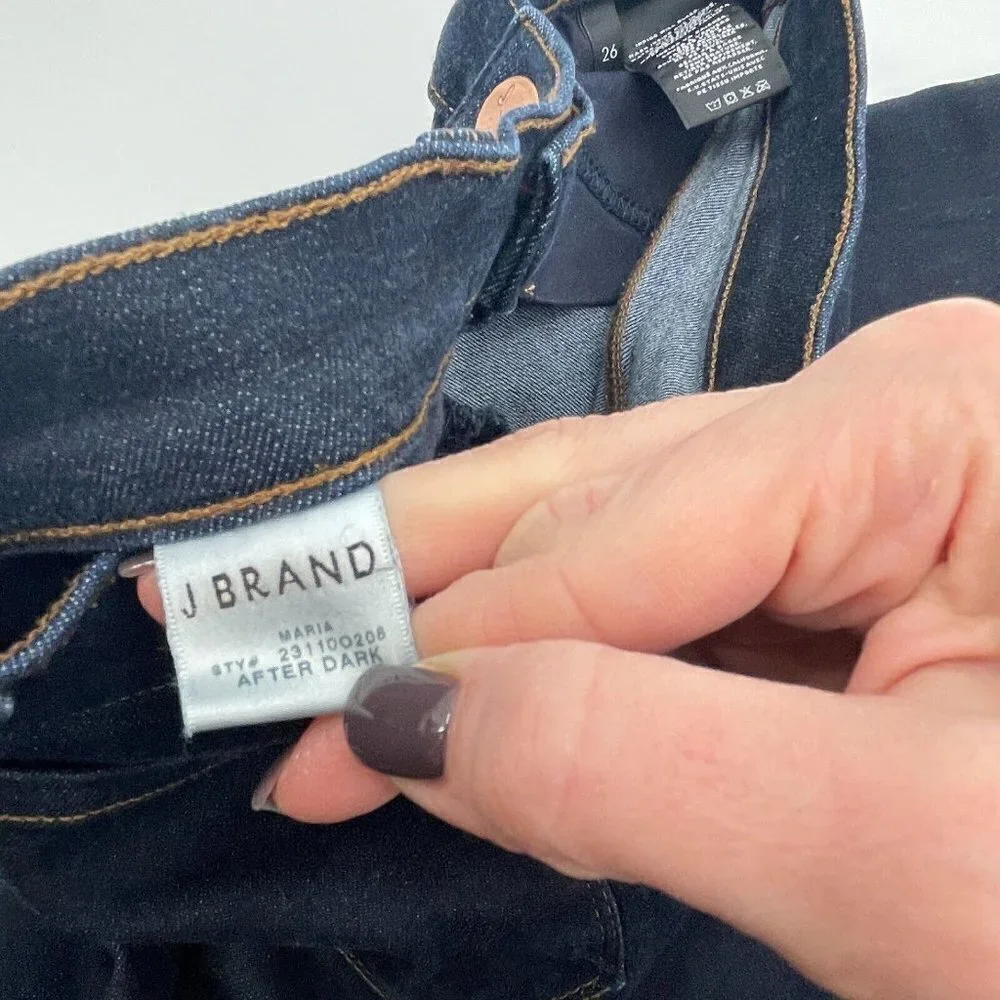 J Brand Womens Jeans 26 High Rise Skinny Denim Dark Blue Casual Stretchy Comfort